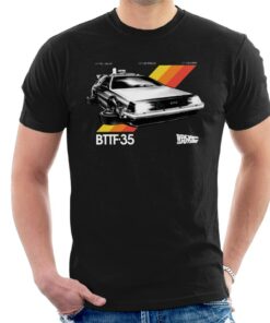 Back to the Future 35th Anniversary Delorean Mens T Shirt 1