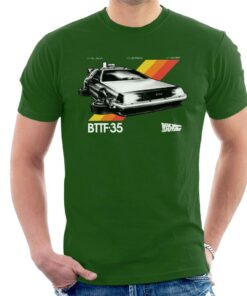 Back to the Future 35th Anniversary Delorean Mens T Shirt 2