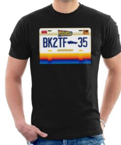 Back to the Future 35th Anniversary License Plate Design Men’s T-Shirt