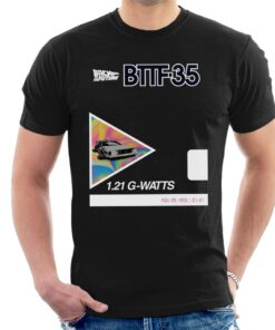 Back to the Future 35th Anniversary Psychedelic Marble Design Mens T Shirt 1