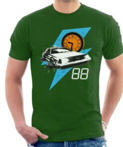 Back to the Future 88 Clock And Delorean Men's T-Shirt 1 Back to the Future 88 Clock And Delorean Mens T Shirt 2