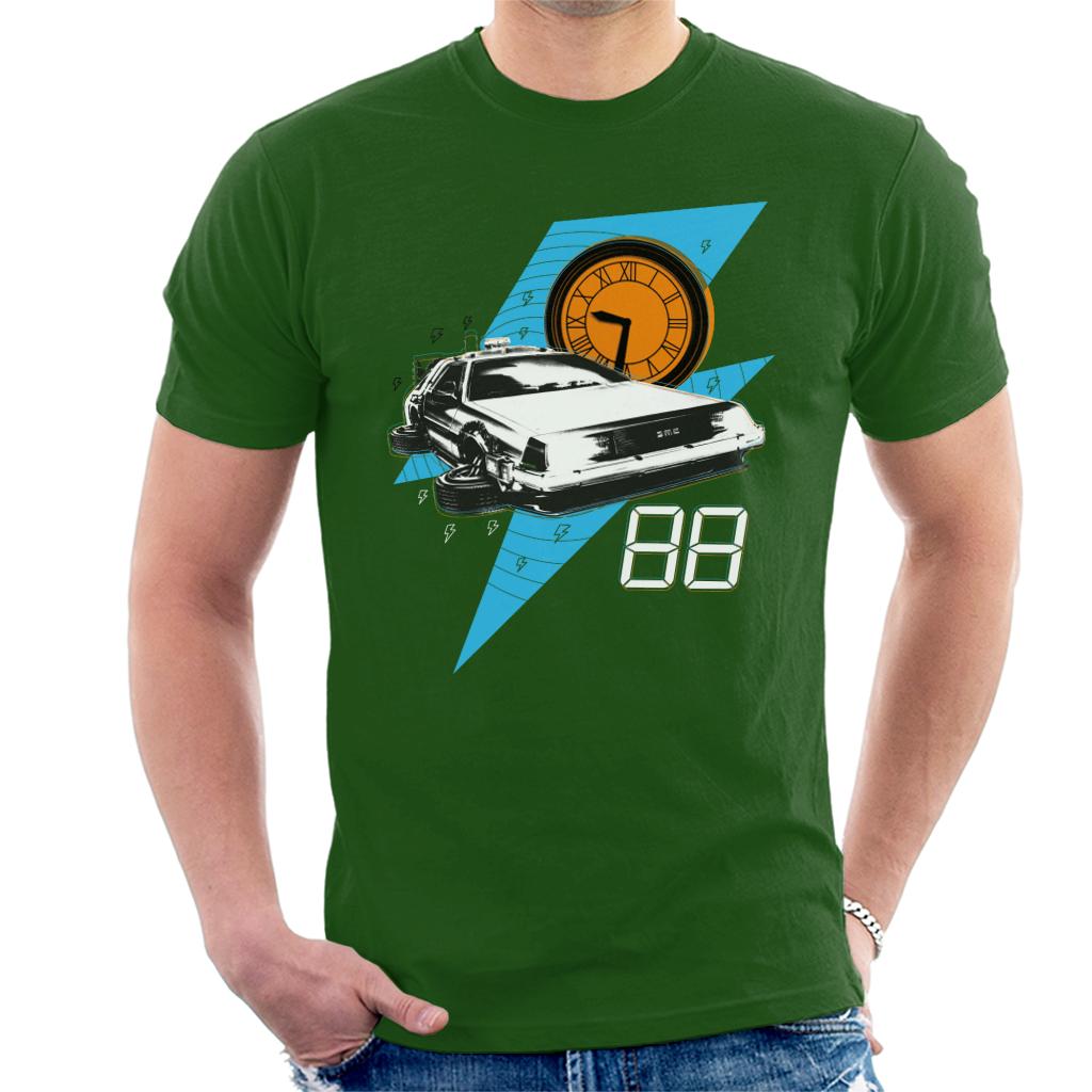 Back to the Future 88 Clock And Delorean Men's T-Shirt Back to the Future 88 Clock And Delorean Men's T-Shirt