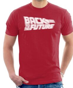 Back to the Future Blurred White Logo Men's T-Shirt 1 Back to the Future Blurred White Logo Mens T Shirt 2