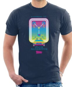 Back to the Future DMC Delorean Flux Capacitor Gradient Mens T Shirt 2