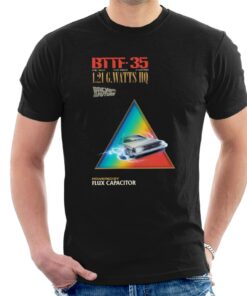 Back to the Future Delorean 1 21 G Watts Hq Colour Fade Mens T Shirt 1