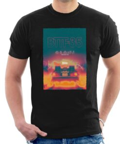 Back to the Future Delorean 35 Electric Flames Mens T Shirt 1
