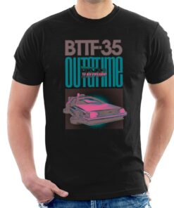 Back to the Future Delorean 35 Outatime Mens T Shirt 1