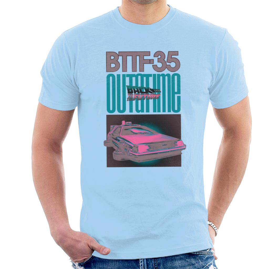 Back to the Future Delorean 35 Outatime Men's T-Shirt Back to the Future Delorean 35 Outatime Men's T-Shirt