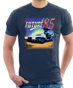 Back to the Future Delorean 85 Electric Charge Men's T-Shirt 1 Back to the Future Delorean 85 Electric Charge Mens T Shirt 2