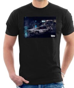 Back to the Future Delorean Cinematic Design Mens T Shirt 1