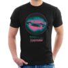 Back to the Future Delorean Flying Pink Haze Men’s T-Shirt