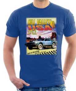 Back to the Future Delorean Hill Valley USA Marty Mcfly Men's T-Shirt 1 Back to the Future Delorean Hill Valley USA Marty Mcfly Mens T Shirt 2