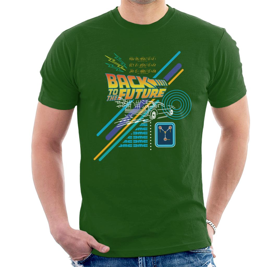 Back to the Future Delorean Outline Countdown Men's T-Shirt Back to the Future Delorean Outline Countdown Men's T-Shirt
