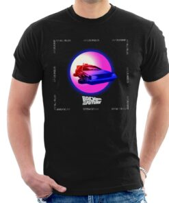Back to the Future Delorean Purple Moon Men’s T-Shirt