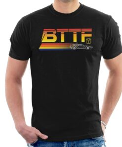 Back to the Future Delorean Zooming Mens T Shirt 1