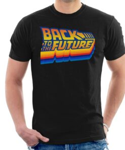 Back to the Future Gradient Logo Mens T Shirt 1