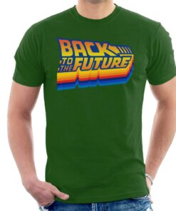 Back to the Future Gradient Logo Mens T Shirt 2