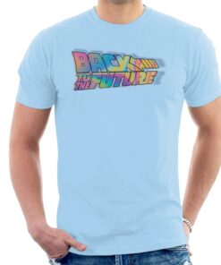 Back to the Future Mist Gradient Logo Mens T Shirt 2