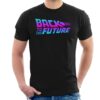 Back to the Future Pink And Blue Gradient Logo Men’s T-Shirt