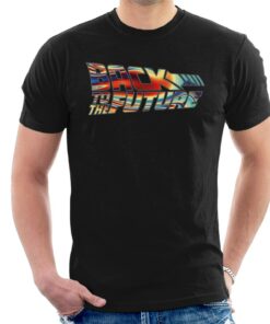 Back to the Future Psychedelic Logo Mens T Shirt 1