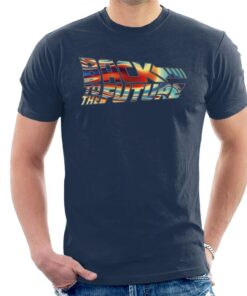 Back to the Future Psychedelic Logo Men's T-Shirt 1 Back to the Future Psychedelic Logo Mens T Shirt 2