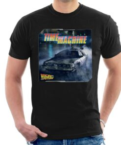 Back to the Future Time Machine Lightning Logo Mens T Shirt 1