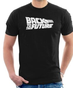 Back to the Future White Logo Mens T Shirt 1
