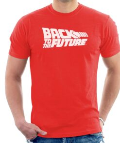 Back to the Future White Logo Mens T Shirt 2