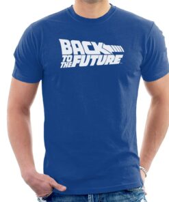 Back to the Future White Logo Mens T Shirt 3