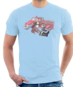 Curious George Balloon Fire Department Truck Men's T-Shirt 1 Curious George Balloon Fire Department Truck Mens T Shirt 2