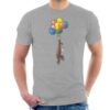 Curious George Balloon Flying Hat Men’s T-Shirt