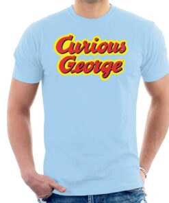 Curious George Big Outlined Logo Font Men's T-Shirt 1 Curious George Big Outlined Logo Font Mens T Shirt 2