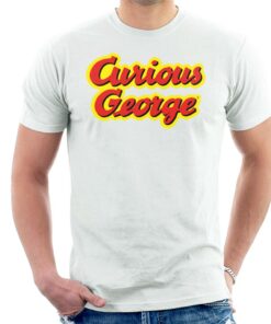 Curious George Big Outlined Logo Font Men's T-Shirt 2 Curious George Big Outlined Logo Font Mens T Shirt 3