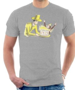 Curious George Birthday Cake Mens T Shirt 1