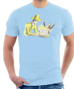 Curious George Birthday Cake Mens T Shirt 2