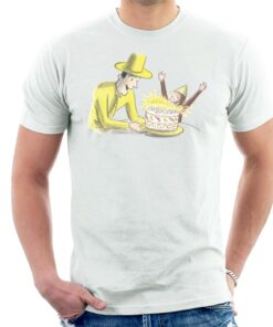 Curious George Birthday Cake Mens T Shirt 3