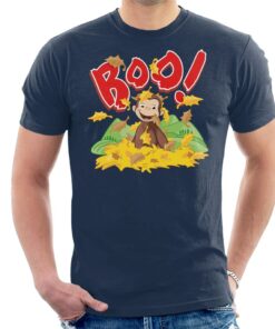 Curious George Boo In The Leaves Men's T-Shirt 1 Curious George Boo In The Leaves Mens T Shirt 2