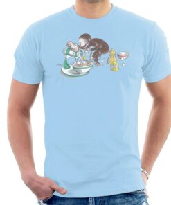 Curious George Cooking Men's T-Shirt 1 Curious George Cooking Mens T Shirt 2
