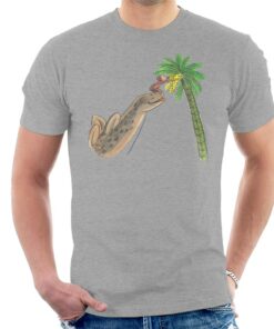 Curious George Dinosaur Palm Tree Mens T Shirt 1