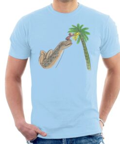 Curious George Dinosaur Palm Tree Mens T Shirt 2