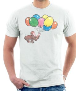 Curious George Holding Balloons Men's T-Shirt 2 Curious George Holding Balloons Mens T Shirt 3