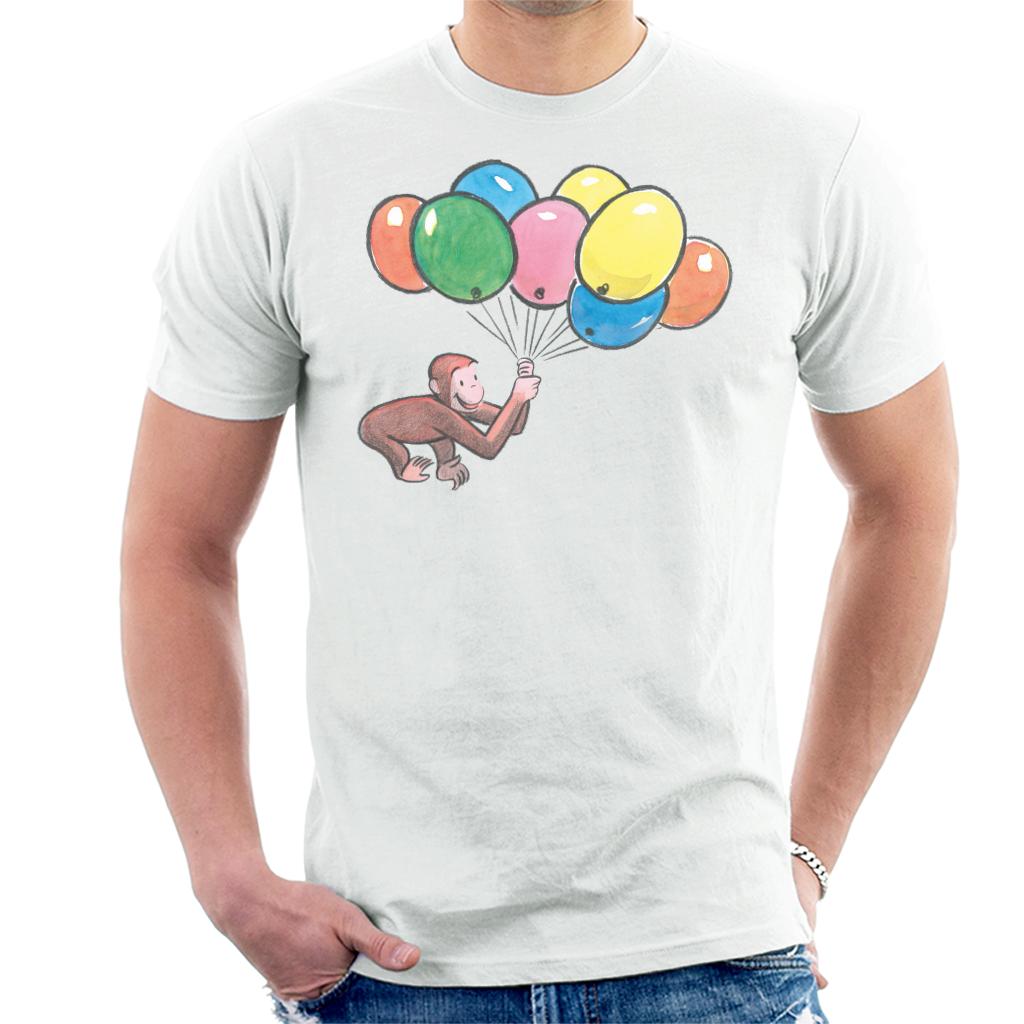 Curious George Holding Balloons Men's T-Shirt Curious George Holding Balloons Men's T-Shirt