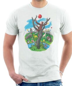 Curious George In A Tree At The Zoo Mens T Shirt 3