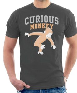 Curious George Monkey Sports Font Men's T-Shirt 1 Curious George Monkey Sports Font Mens T Shirt 2