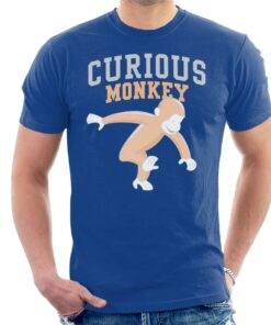 Curious George Monkey Sports Font Men's T-Shirt 2 Curious George Monkey Sports Font Mens T Shirt 3