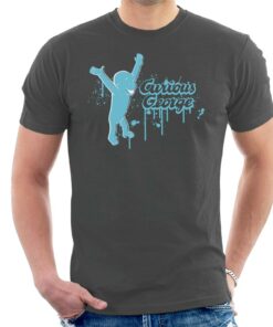 Curious George Paint Drip Logo Mens T Shirt 2