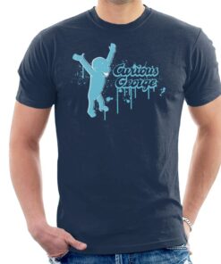 Curious George Paint Drip Logo Mens T Shirt 3