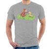 Curious George Stroking Dog Men’s T-Shirt
