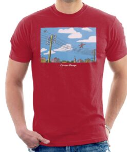 Curious George Walking On Telephone Lines Men's T-Shirt 1 Curious George Walking On Telephone Lines Mens T Shirt 2