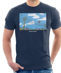 Curious George Walking On Telephone Lines Men's T-Shirt 2 Curious George Walking On Telephone Lines Mens T Shirt 3